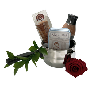 Mummy's Hot Chocolate Party Gift Set with a rose on the side