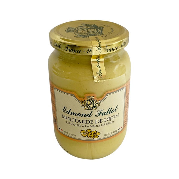 jar of Edmond Fallot's gold medal winner Dijon mustard. Net weight: 37cl