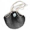 Black-Ecru Filt 1860's 100% cotton net shopping bag