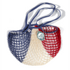 Blue-white-red Filt 1860's 100% cotton net shopping bag