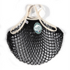 Black-Ecru Filt 1860's 100% cotton net shopping bag