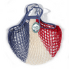 Blue-white-red Filt 1860's 100% cotton net shopping bag