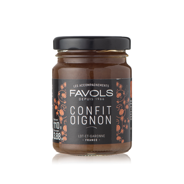 Favols' onion chutney comes in a jar. Net weight: 110g.