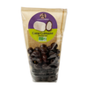 Bag of Adam's Organic Marshmallow coated w/ Dark Chocolate. Gluten-free, nut-free & vegan treat. Net weight: 150g