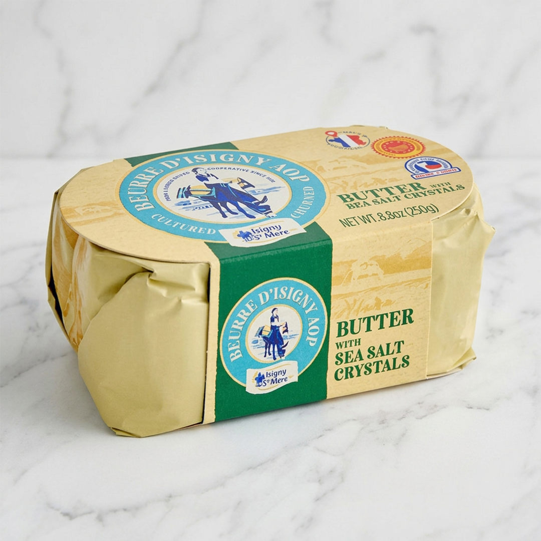 PDO Isigny-Sainte-Mère French Butter with Sea Salt Crystals