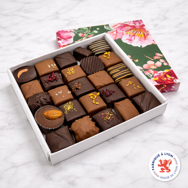 Prestigious Boxes filled with 24, 25 or 39 of Voisin's Assorted Chocolates - Flowery Collection