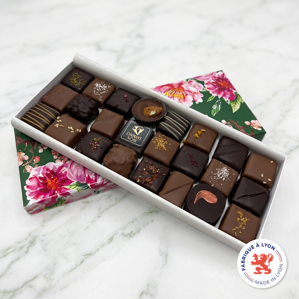 Prestigious Boxes filled with 24, 25 or 39 of Voisin's Assorted Chocolates - Flowery Collection