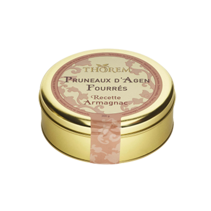 Tin of pruneaux d&
