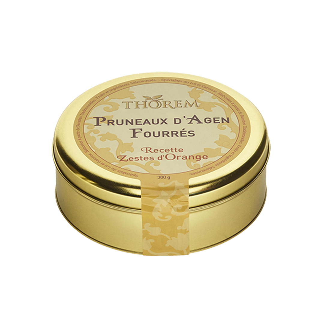 Tin of pruneaux d&