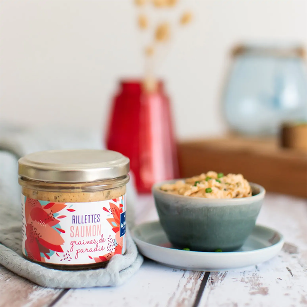 Coming Soon! La Perle des Dieux' Salmon Rillettes w/ Grains of Paradise