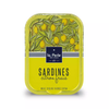 La Perle des Dieux' tin of sardines in extra virgin olive oil & lemon. Net weight: 115g