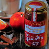 Favols' Christmas clementine jam is a nice combination with clementine from Corsica, apple, pain d'épices, cinnamon, nutmeg, ginger, anise. Shown with clementine and cinnamon on side of the jar.