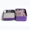 CDHV's violet 100% natural frosted candies in opened collector tin. Net weight: 70g