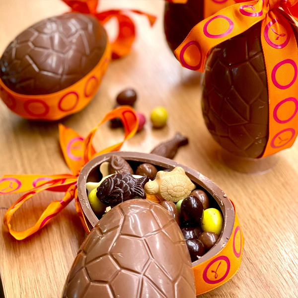 Coming soon! Voisin's Easter Chocolate Eggs stuffed w/ Easter Eggs & Friture
