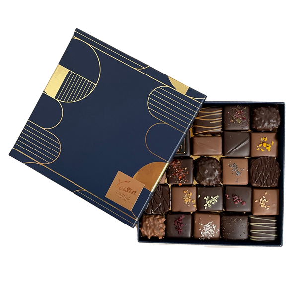 Prestigious Boxes  filled with 24, 25 or 39 of Voisin's Assorted Chocolates - Gatsby Collection