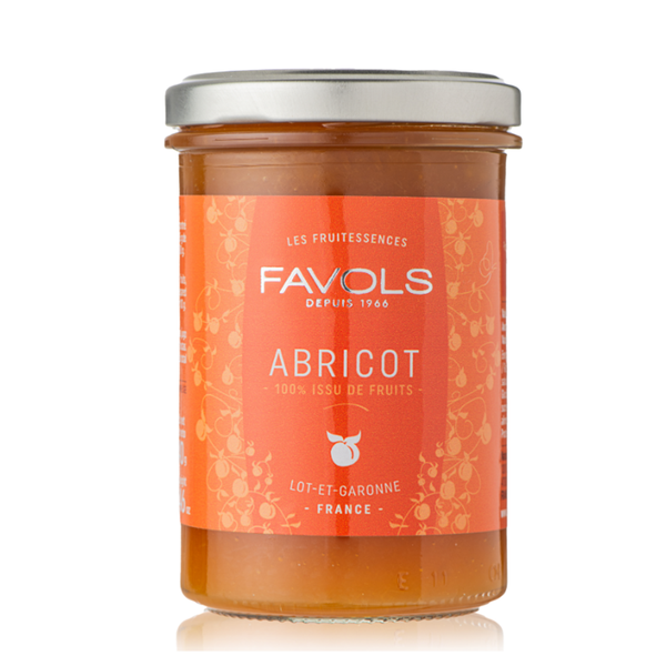 Jar of apricot jam. 