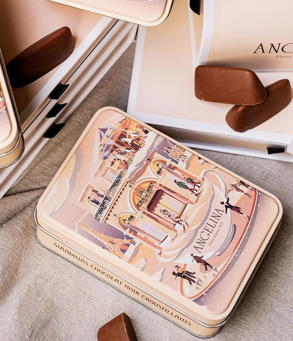 Angelina's Crispy Gianduja Dark Chocolates in Collector Tin