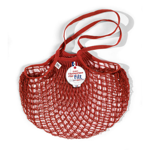 Red Filt 1860's 100% cotton net shopping bag