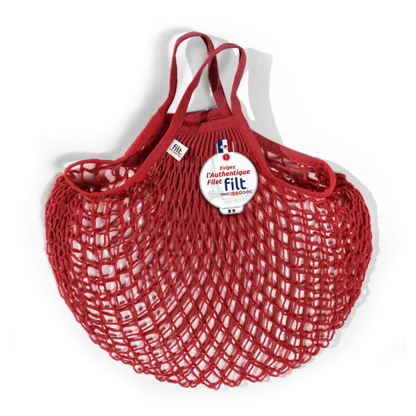 Red Filt 1860's 100% cotton net shopping bag