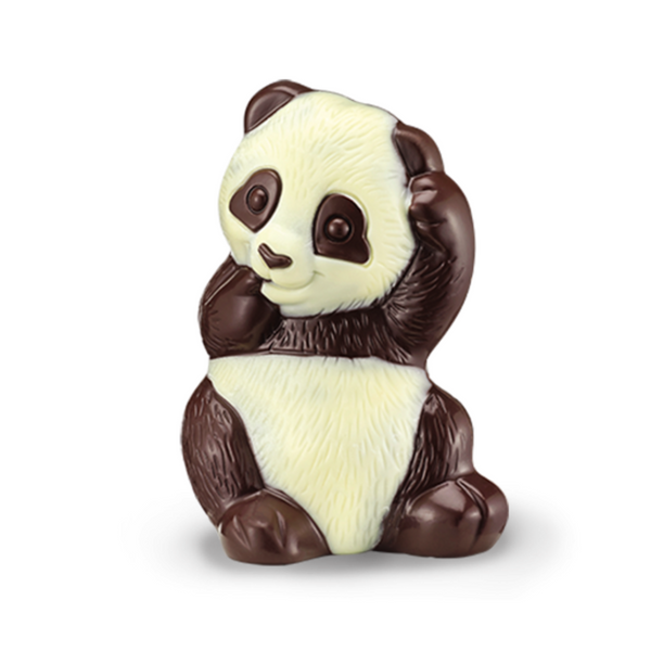 Panda bear made of French chocolate.