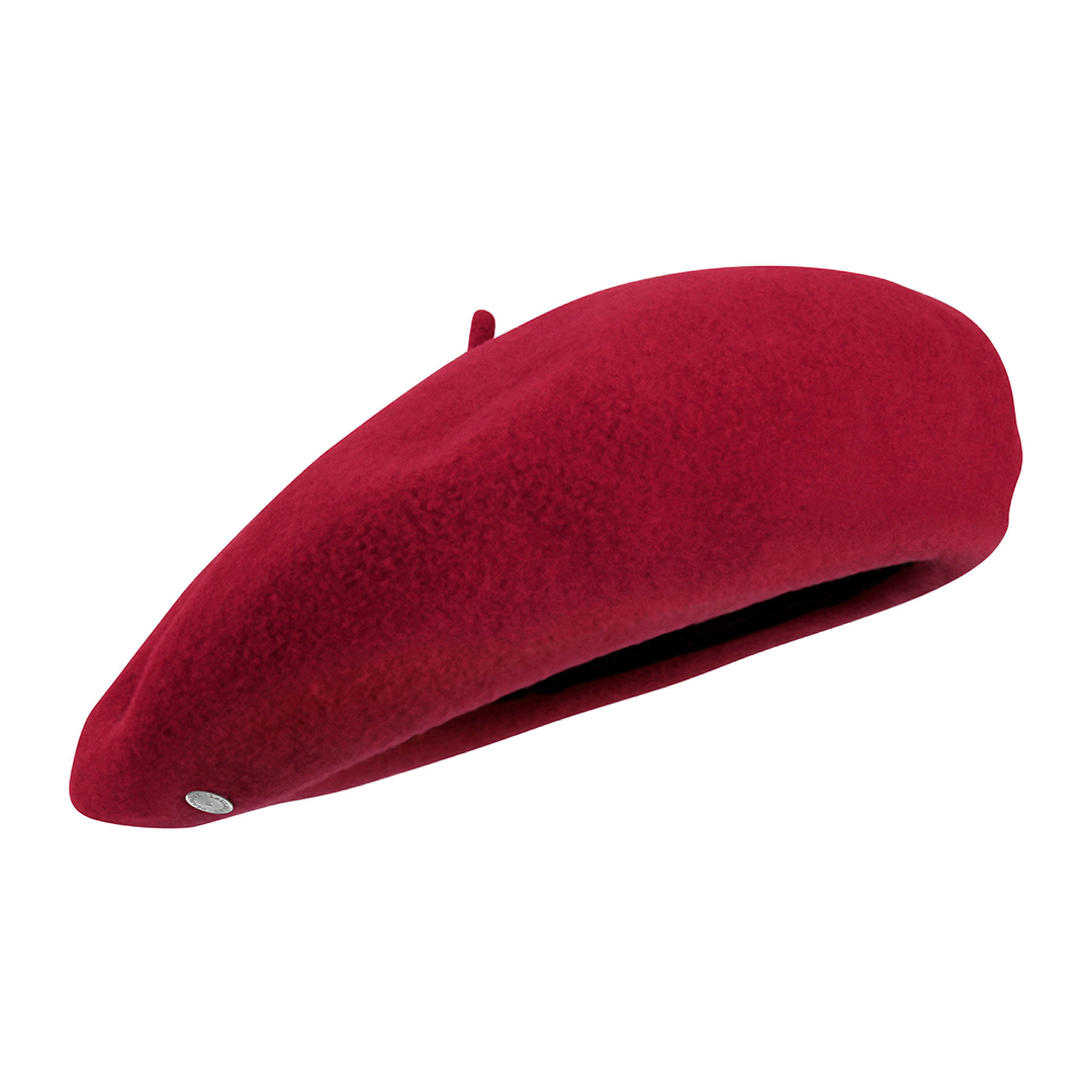 Laulhère's 100% merino wool authentic beret - burgundy