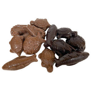 Easter fish and tortoise shaped chocolates