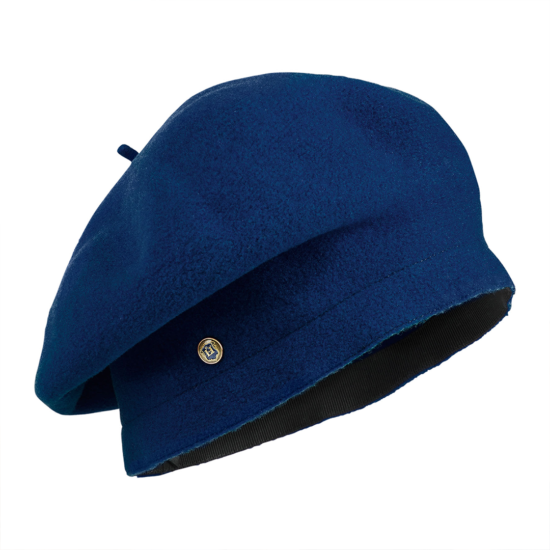 Laulhère's 100% French merino wool Luna beret - blue Laulhère