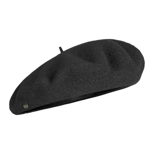 Laulhère's 100% French merino wool Max beret - black