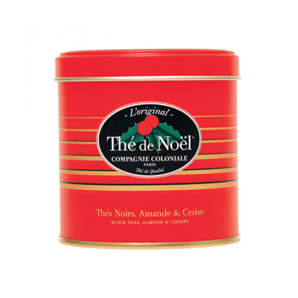 Tin of Compagnie Coloniale's Christmas Tea. Net weight: 100g