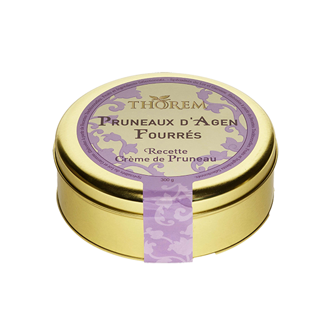 Tin of pruneaux d&