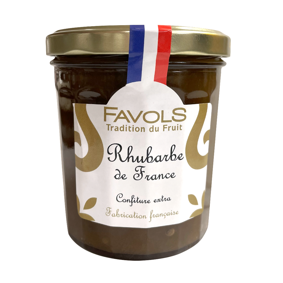 A true getaway to France with Favols' premium 'tradition' rhubarb from France jam. Cooked under vacuum at low temperature so as to preserve the fruit organoleptic characteristics, texture, taste and flavours! You will taste the difference! Comes in a jar. Net Weight: 375g