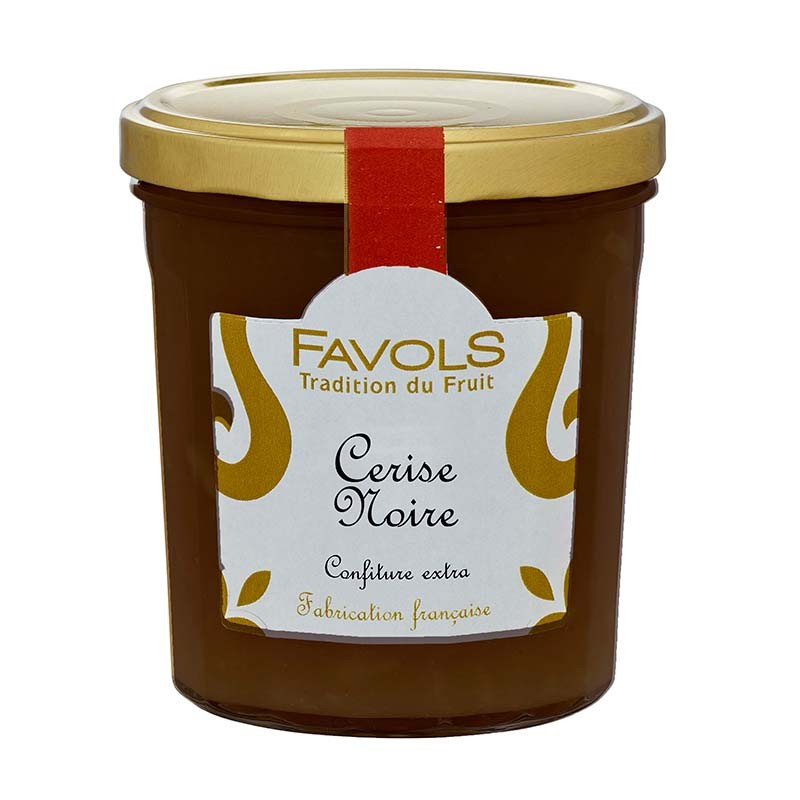 A true getaway to France with Favols' premium 'tradition' black cherry from Basque Country jam. Cooked under vacuum at low temperature so as to preserve the fruit organoleptic characteristics, texture, taste and flavours! You will taste the difference! Comes in a jar. Net Weight: 375g